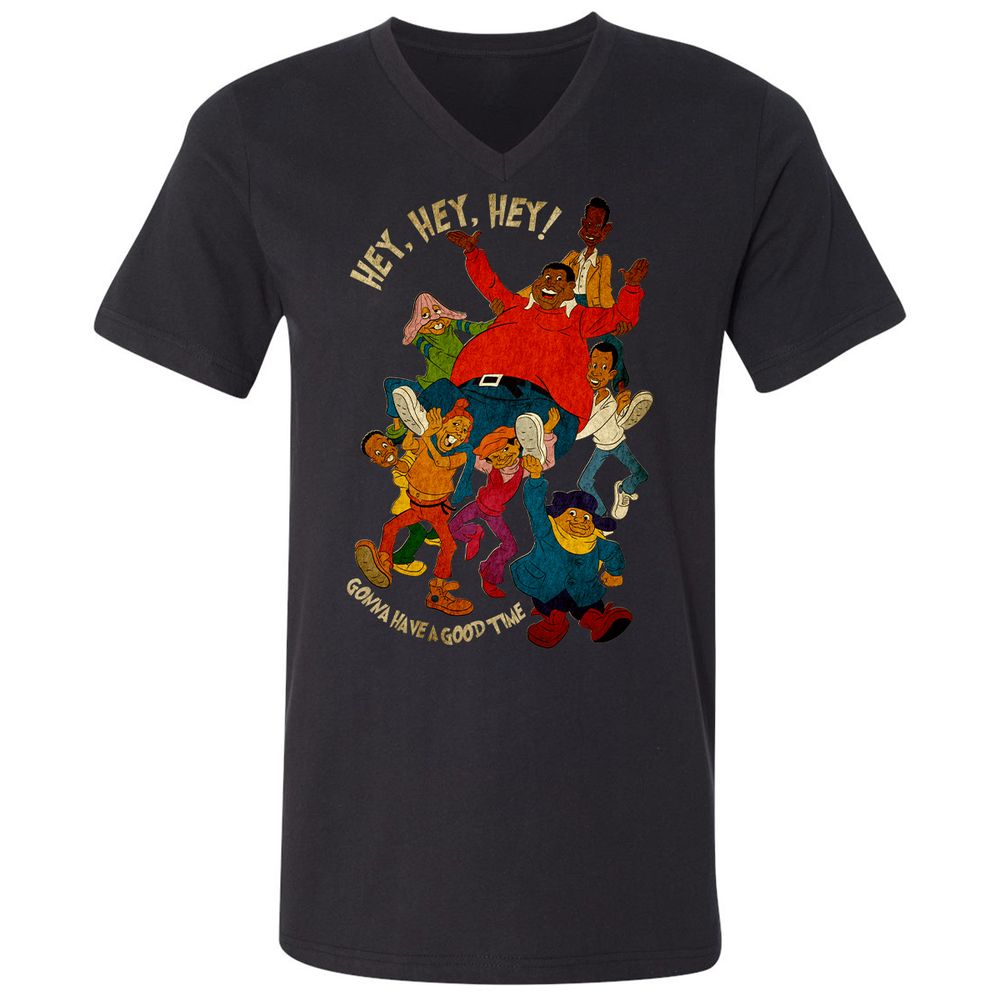 Unisex V-Neck T-Shirt - VMLU28QW - Black - 1