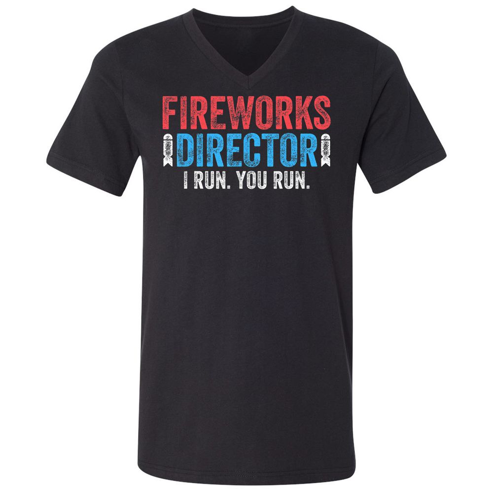 Unisex V-Neck T-Shirt - JLF2MWJB - Black - 1