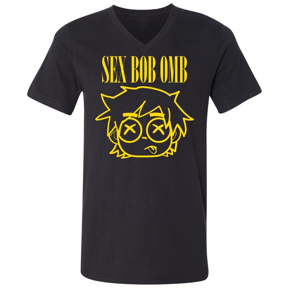 Unisex V-Neck T-Shirt - RTYA94CW - Black - 1