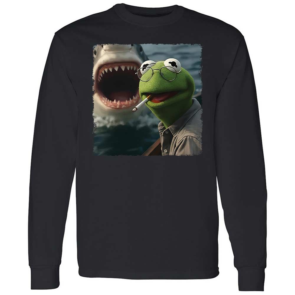 Long Sleeve T-Shirt - HNDVU18Y - Black - 1