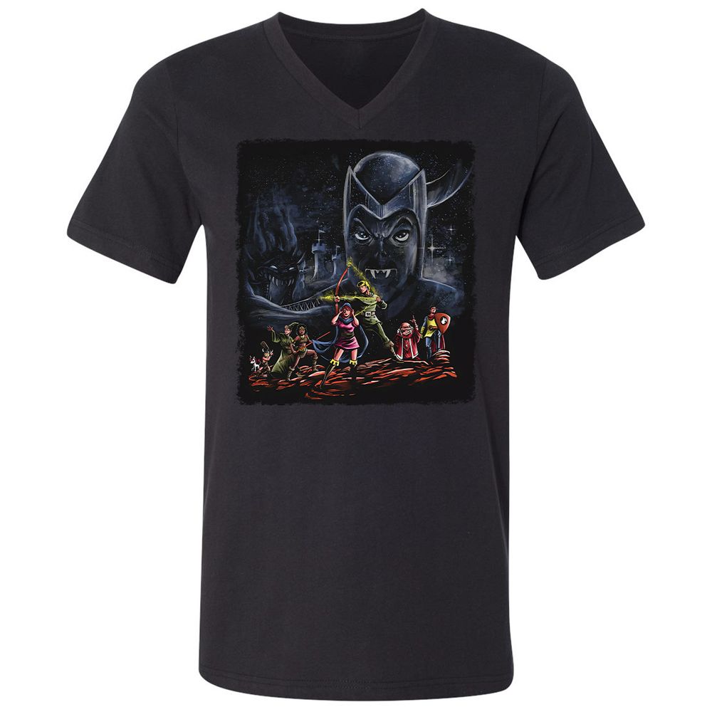 Unisex V-Neck T-Shirt - 3TBZGSVY - Black - 1