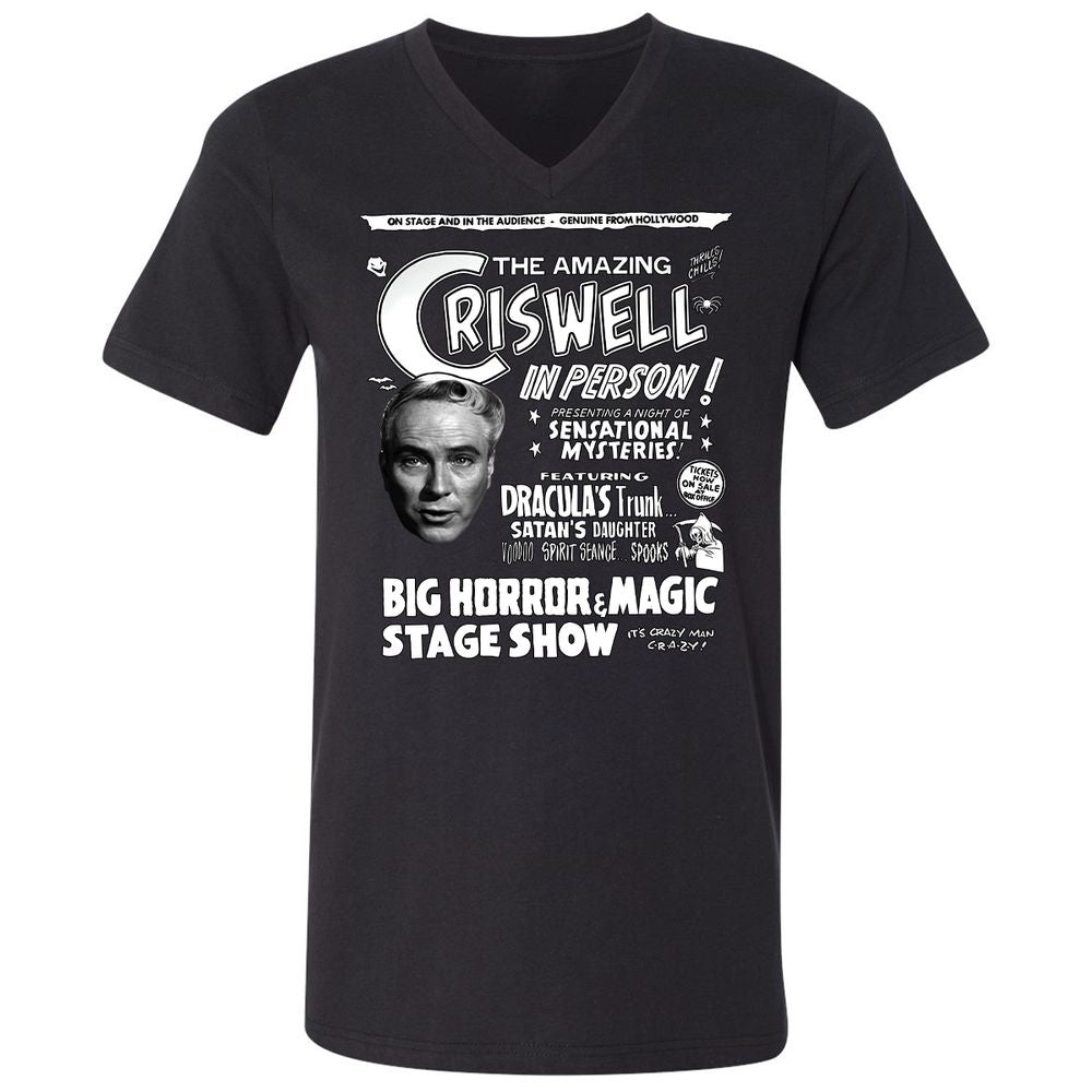 Unisex V-Neck T-Shirt - BN9QW9NK - Black - 1