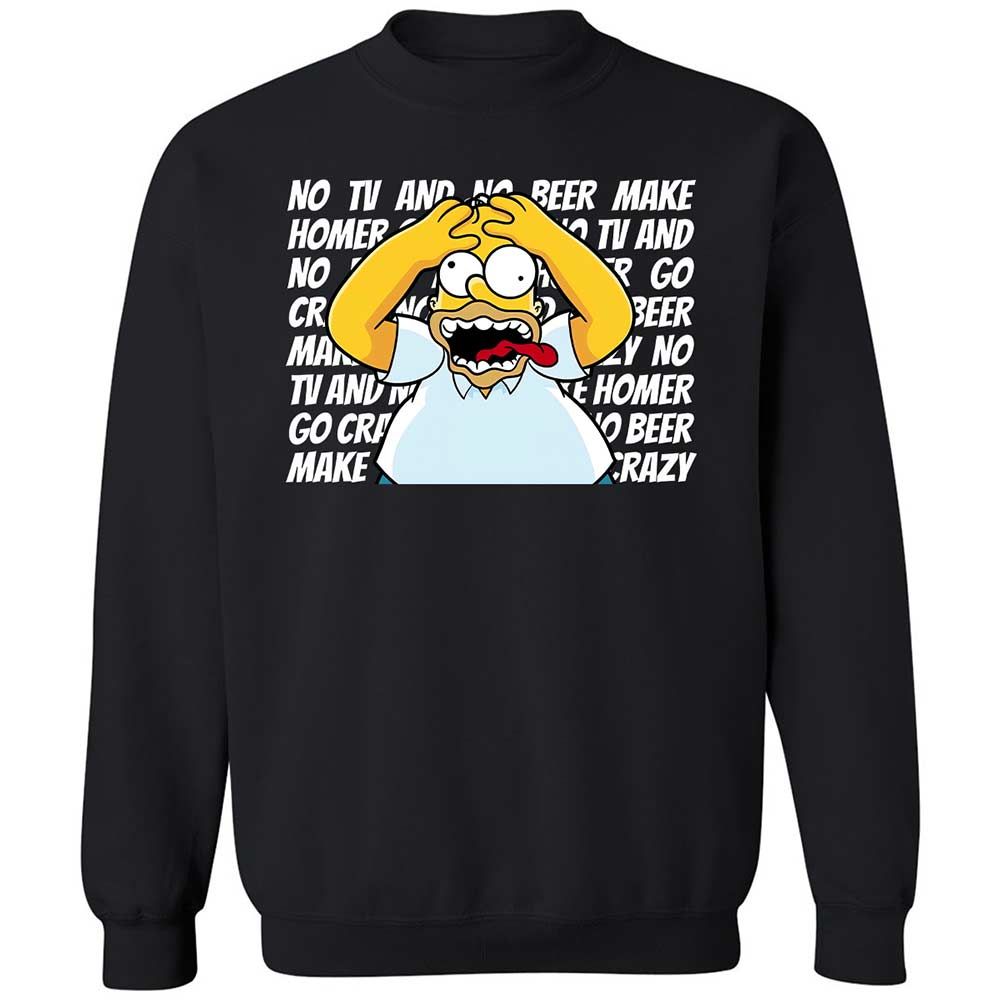 No TV and No Beer Make Homer Go Crazy - Black - 1
