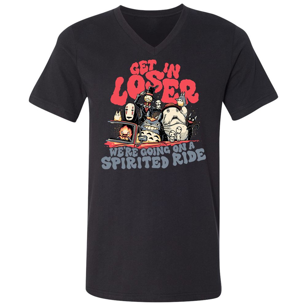 Unisex V-Neck T-Shirt - 2PZYK9Q4 - Black - 1