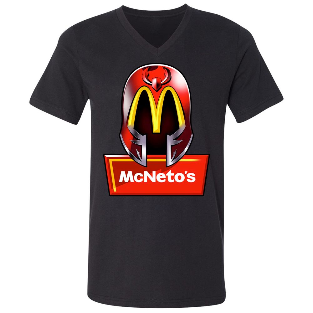 Unisex V-Neck T-Shirt - HYNFPWGR - Black - 1