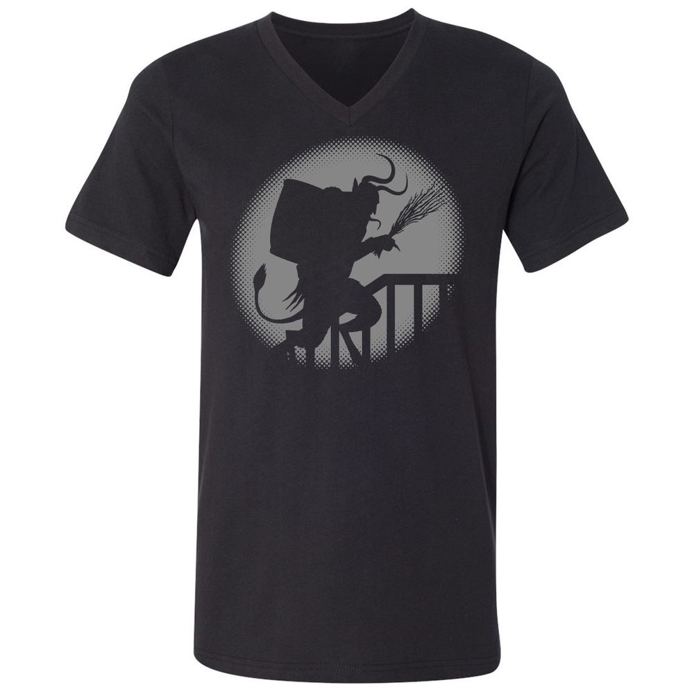 Unisex V-Neck T-Shirt - 4YNB32GQ - Black - 1