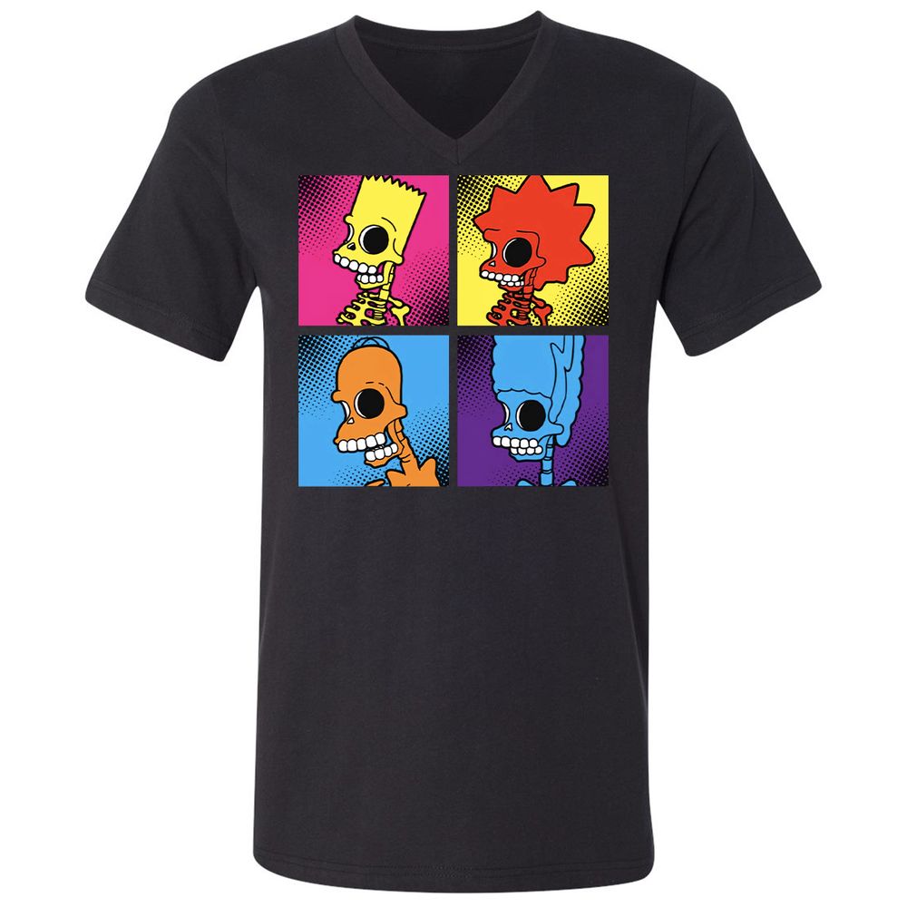 Unisex V-Neck T-Shirt - 5S9KB44U - Black - 1