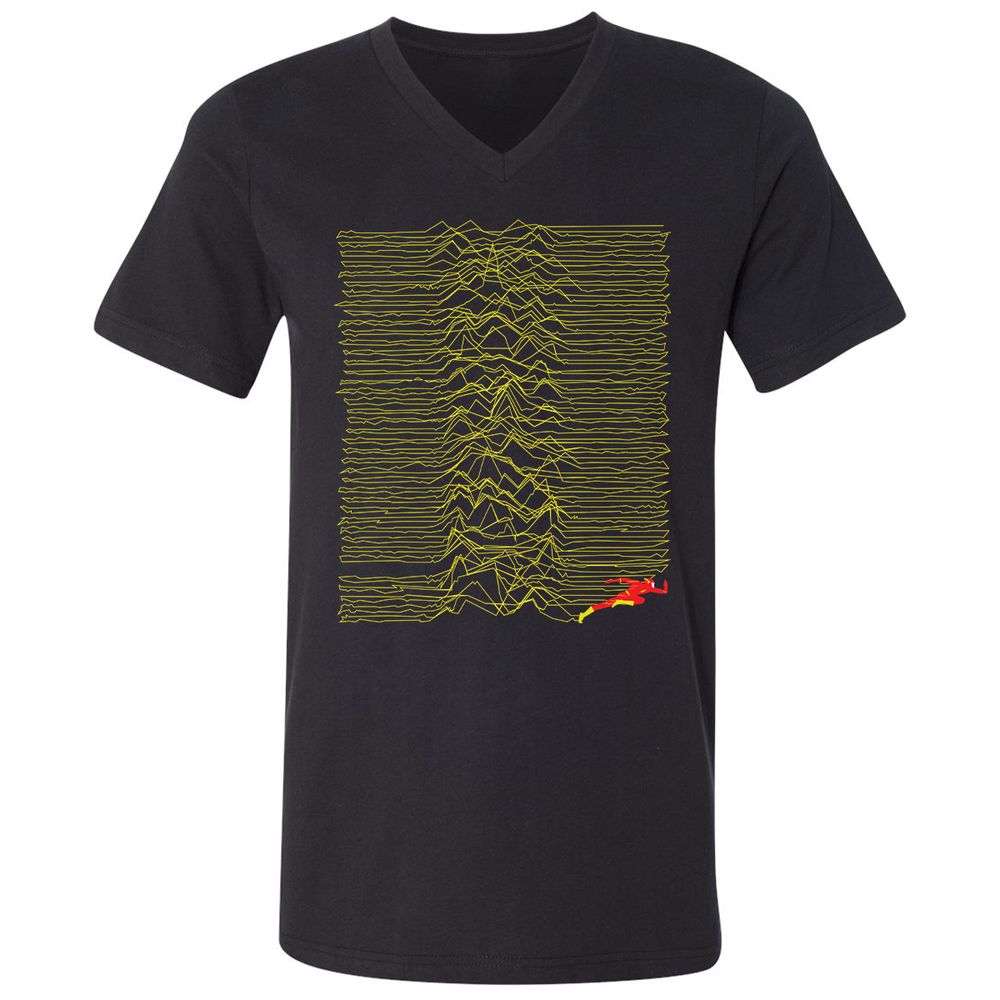 Unisex V-Neck T-Shirt - FJV88SL9 - Black - 1