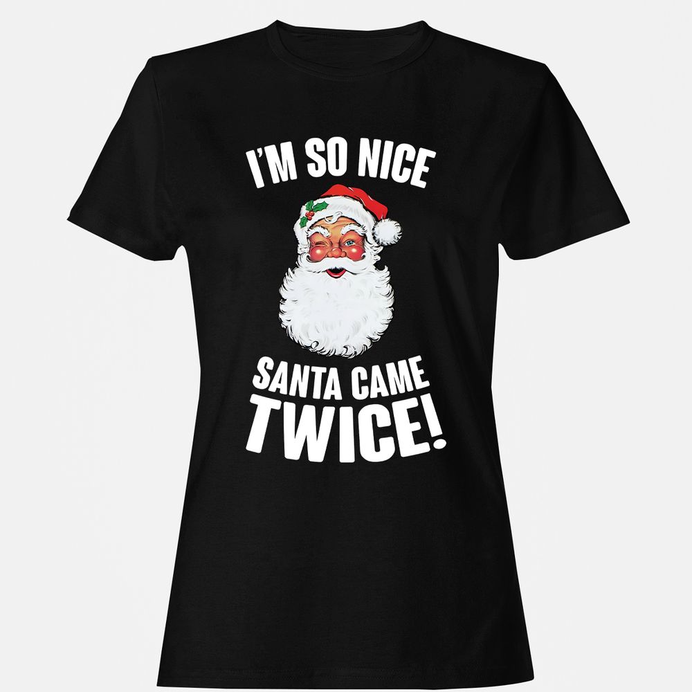 I'm So Nice Santa Came Twice! - Black - 1
