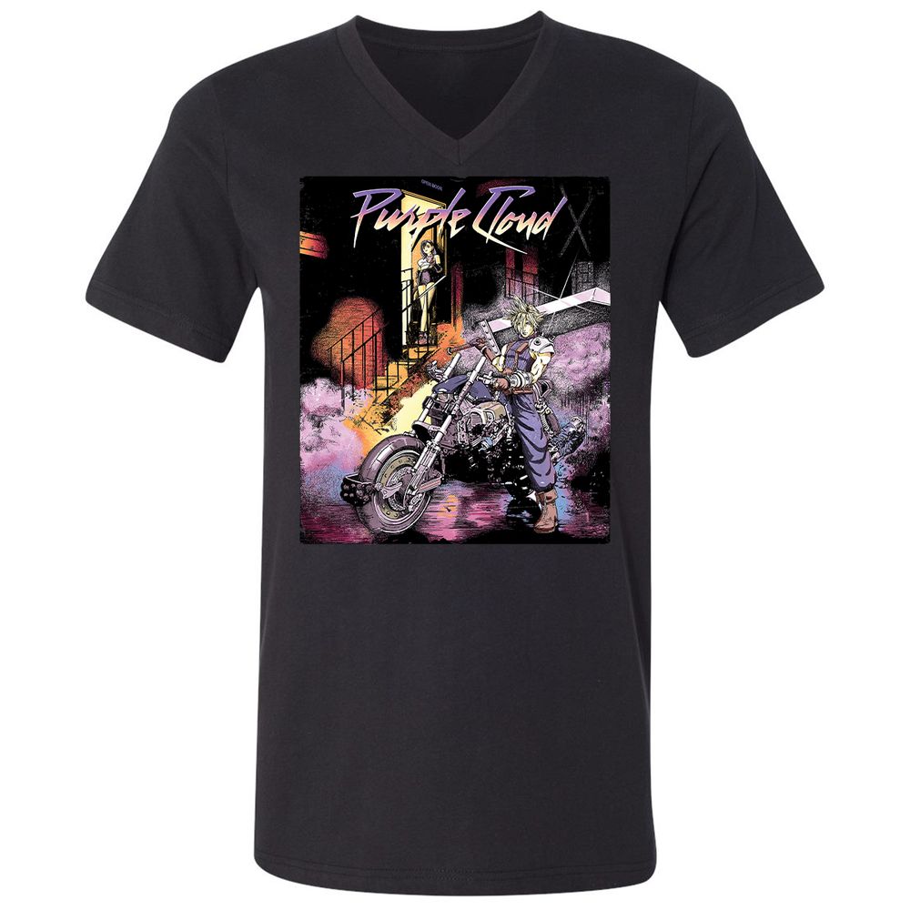 Unisex V-Neck T-Shirt - 7CMVHTGE - Black - 1