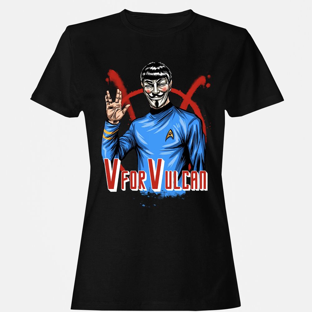Women's T-Shirt - U5F81ZRQ - Black - 1