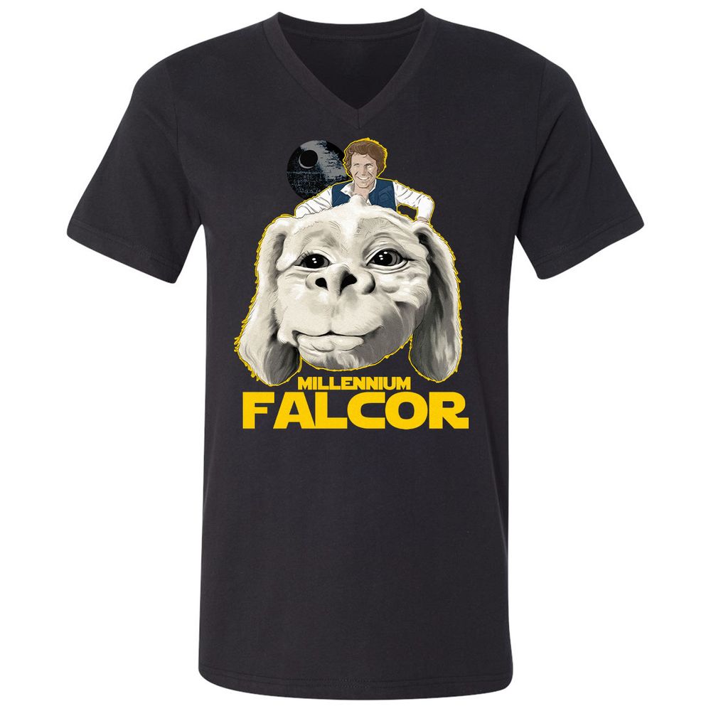 Unisex V-Neck T-Shirt - JA3L4G44 - Black - 1