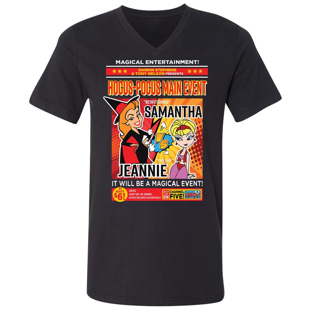 Unisex V-Neck T-Shirt - E4R83FUA - Black - 1