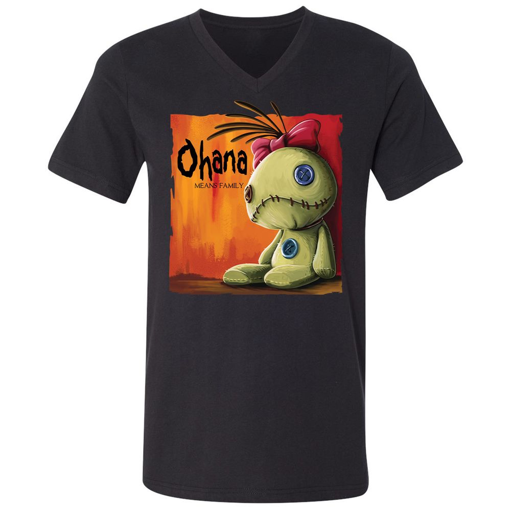 Unisex V-Neck T-Shirt - 82HH52YE - Black - 1
