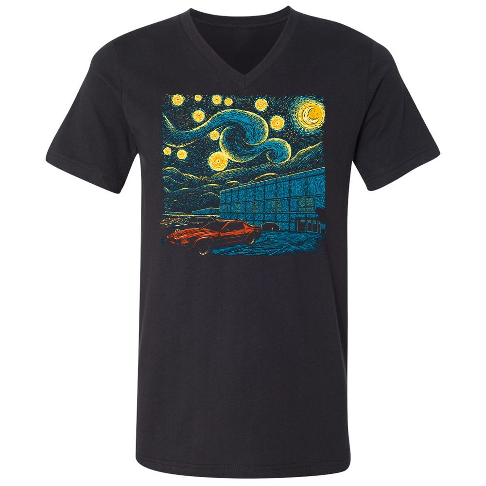 Unisex V-Neck T-Shirt - DWJ2SALT - Black - 1