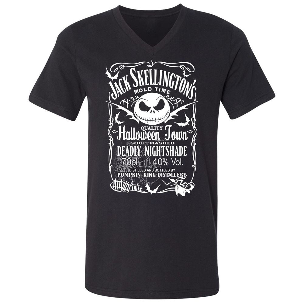 Unisex V-Neck T-Shirt - D4EQD5C7 - Black - 1