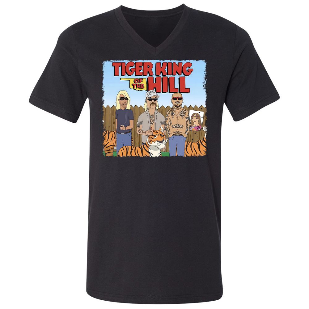 Unisex V-Neck T-Shirt - 9D7QNKSB - Black - 1