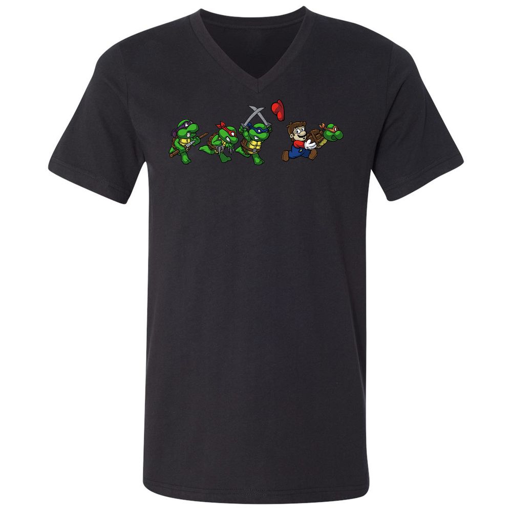 Unisex V-Neck T-Shirt - ELFBWU2L - Black - 1