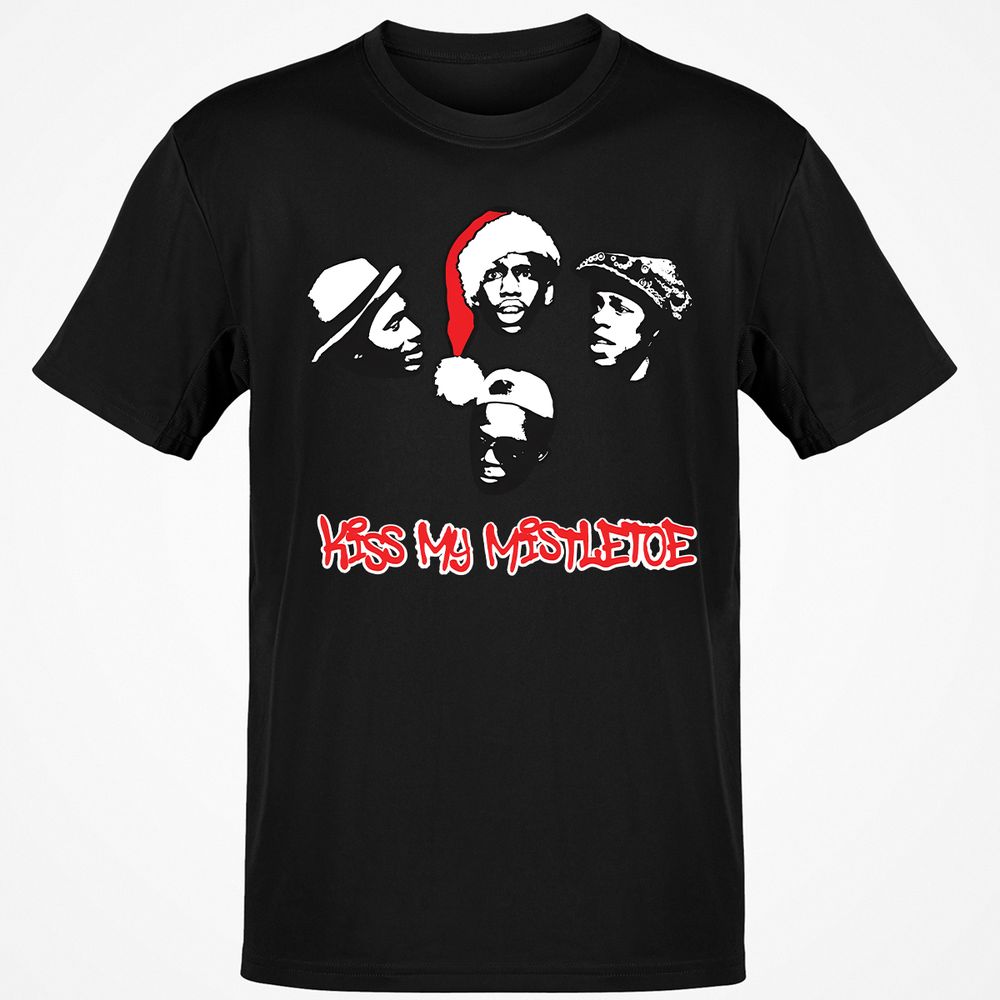 Kiss My Mistletoe Xmas Rap - Black - 1