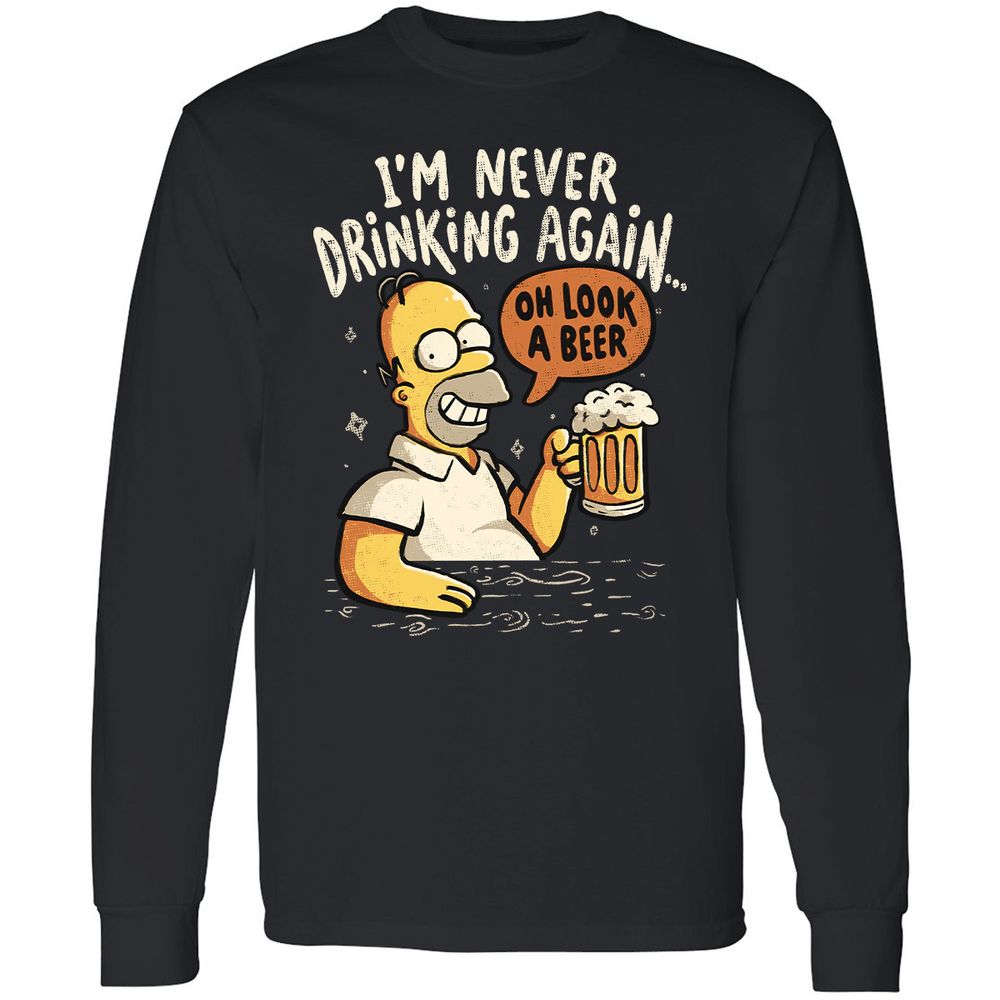 Long Sleeve T-Shirt - W6GZWQNB - Black - 1