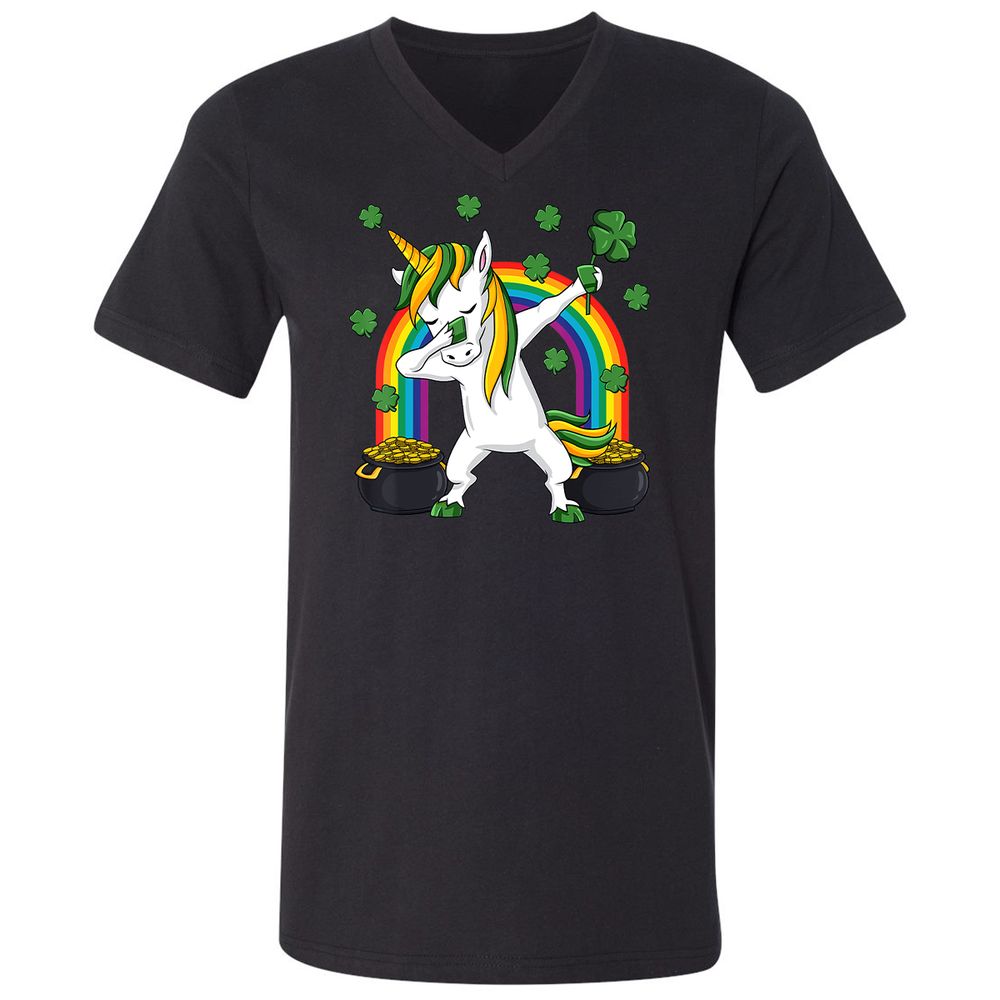 Unisex V-Neck T-Shirt - L7CL4AZK - Black - 1