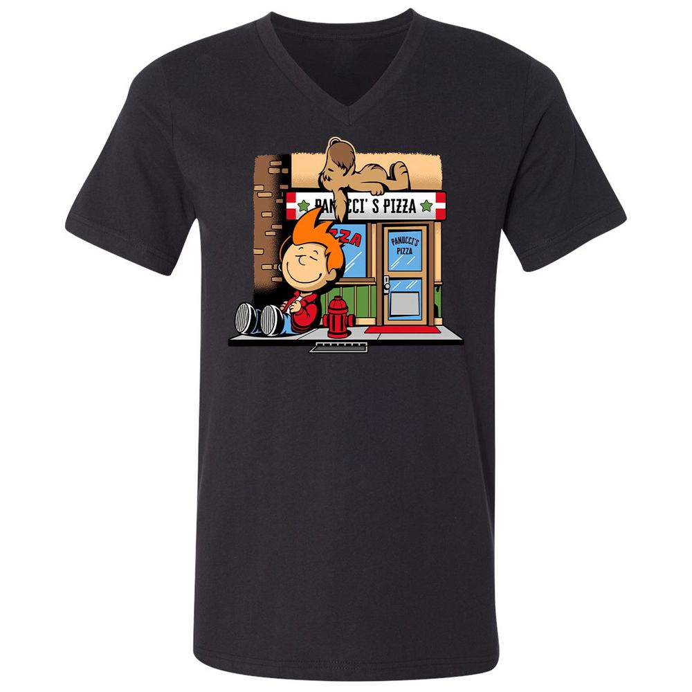 Unisex V-Neck T-Shirt - UCC41M6Y - Black - 1