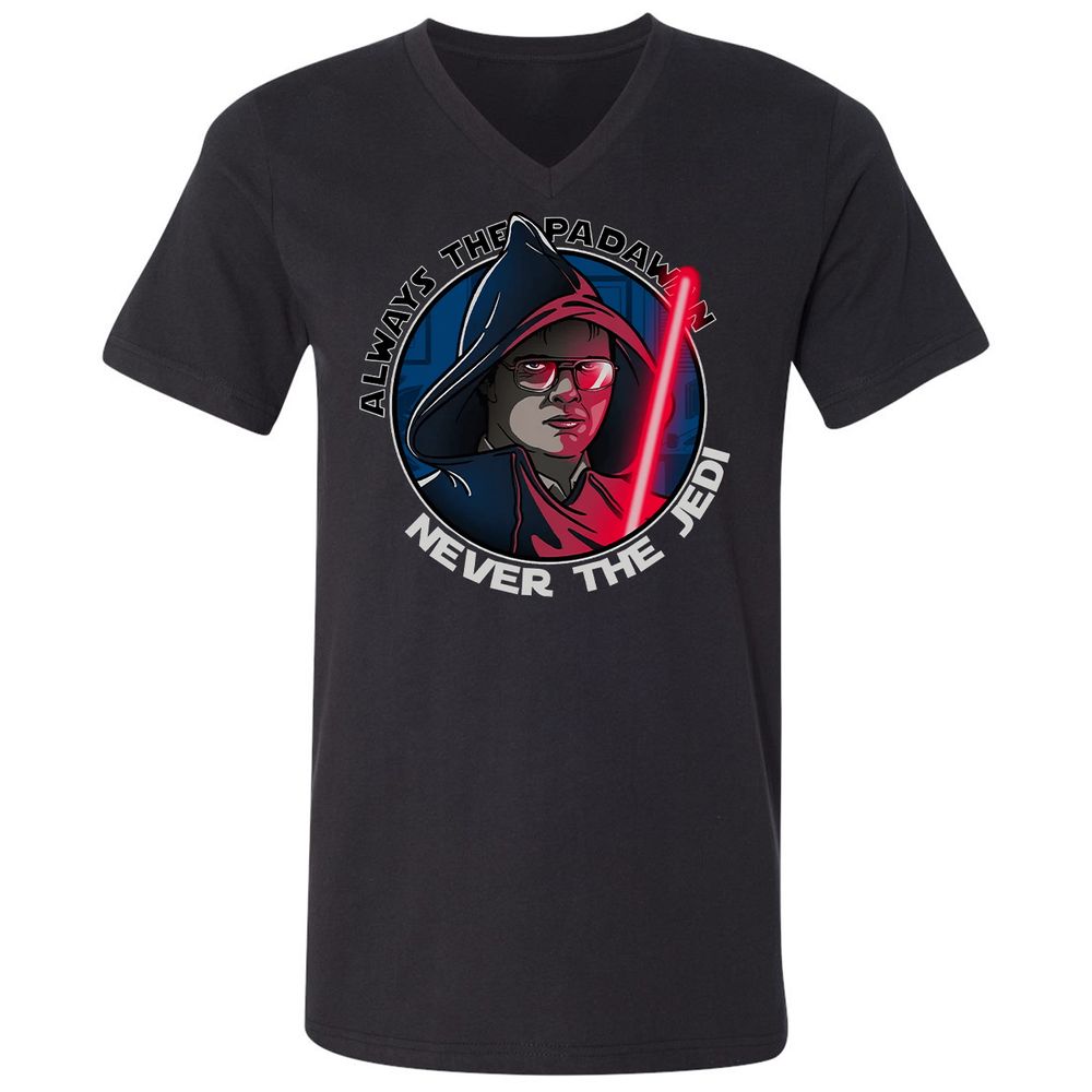 Unisex V-Neck T-Shirt - C5FKZ32J - Black - 1