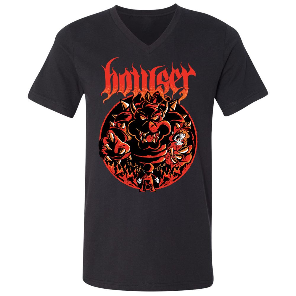 Unisex V-Neck T-Shirt - 1Z1VDBKM - Black - 1