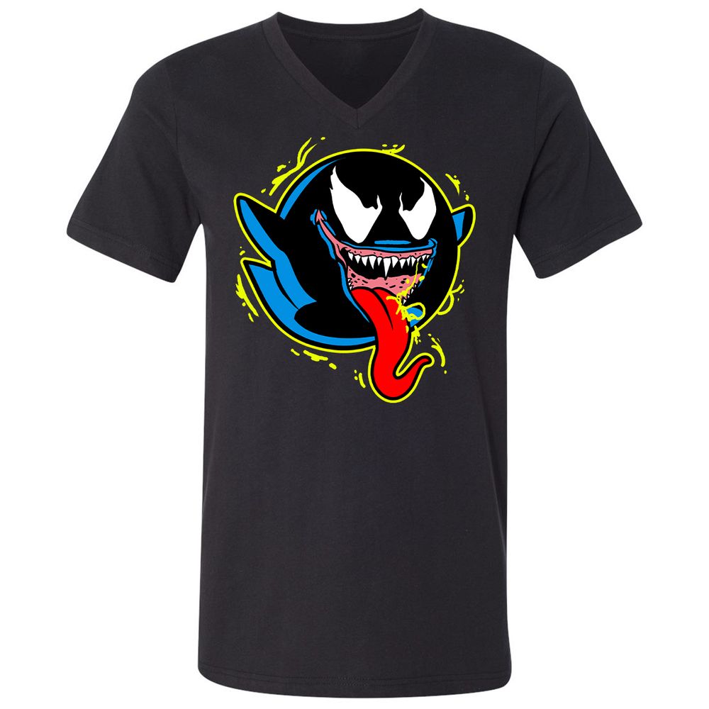 Unisex V-Neck T-Shirt - PJPCYZ2X - Black - 1