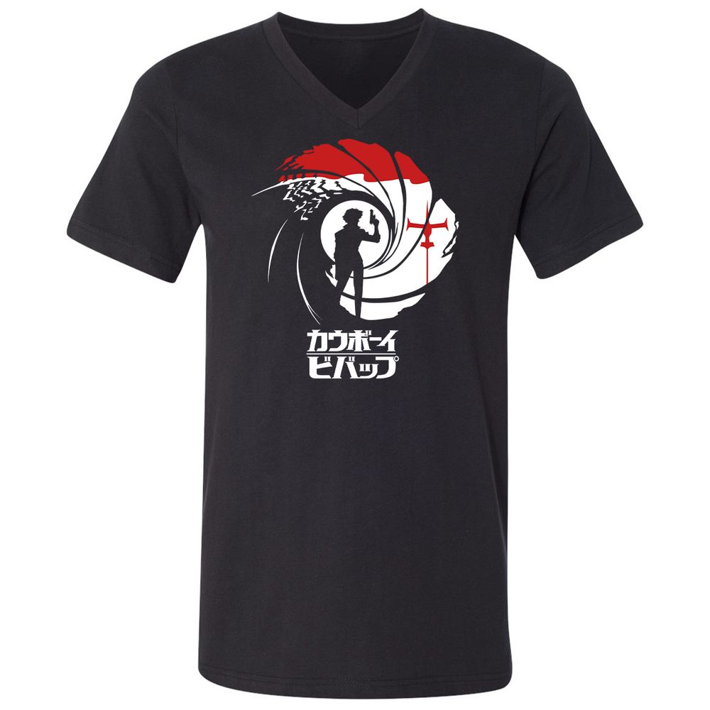 Unisex V-Neck T-Shirt - WJ7MDR21 - Black - 1