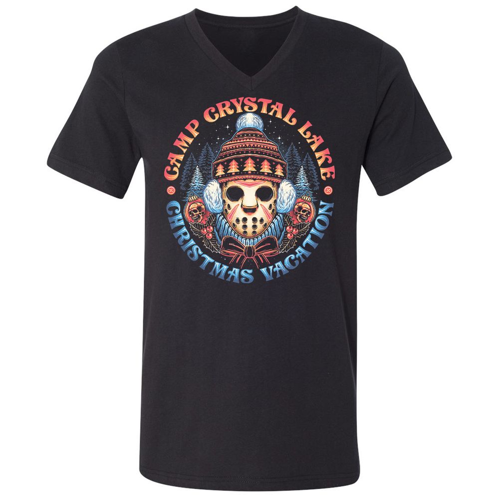 Unisex V-Neck T-Shirt - YM2BRLDH - Black - 1