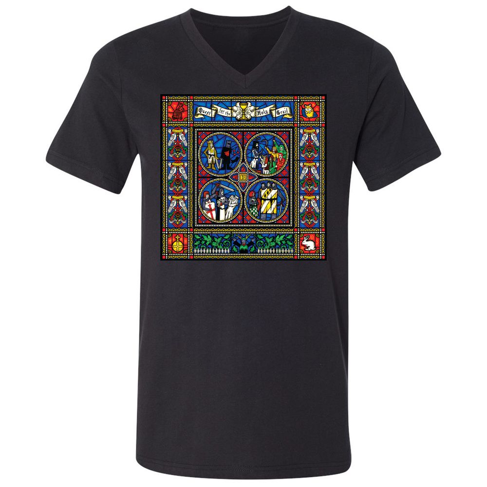 Unisex V-Neck T-Shirt - KNEVTBXA - Black - 1