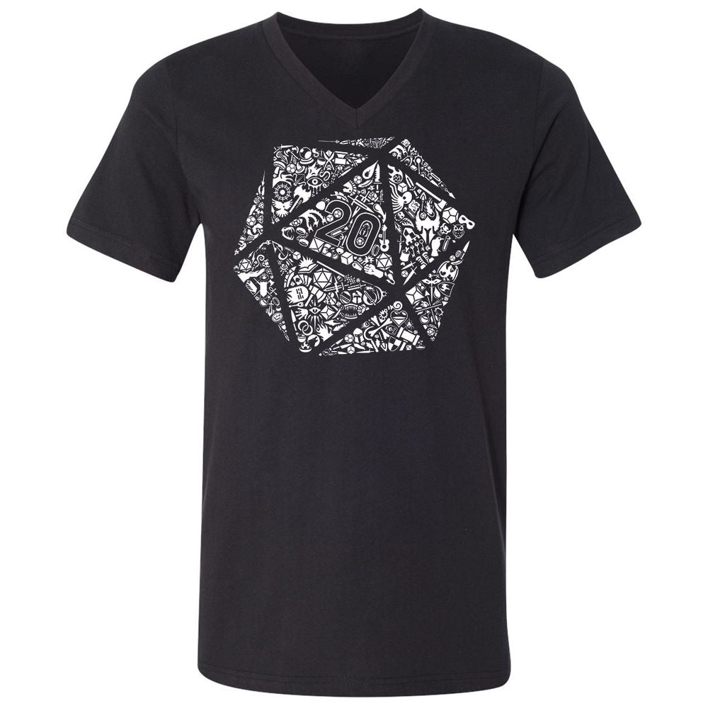 Unisex V-Neck T-Shirt - A91VEZJ4 - Black - 1