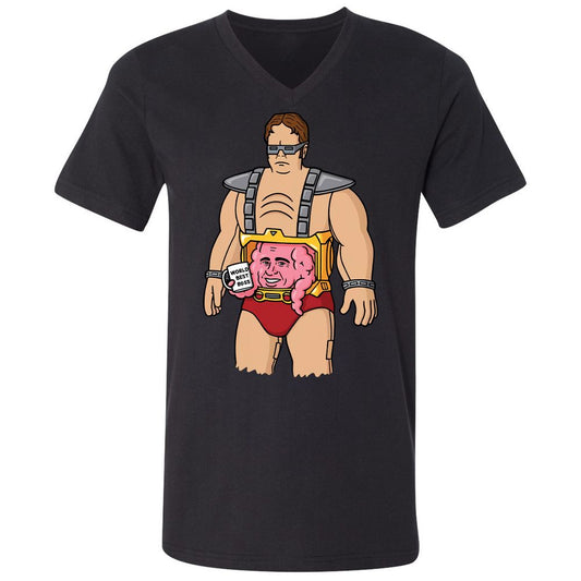 Unisex V-Neck T-Shirt - EZBMDCSV - Black - 1