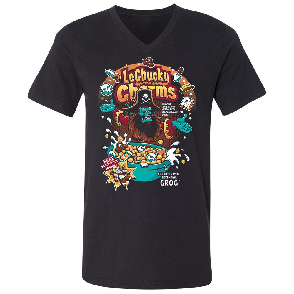 Unisex V-Neck T-Shirt - 8K6ZZV6G - Black - 1