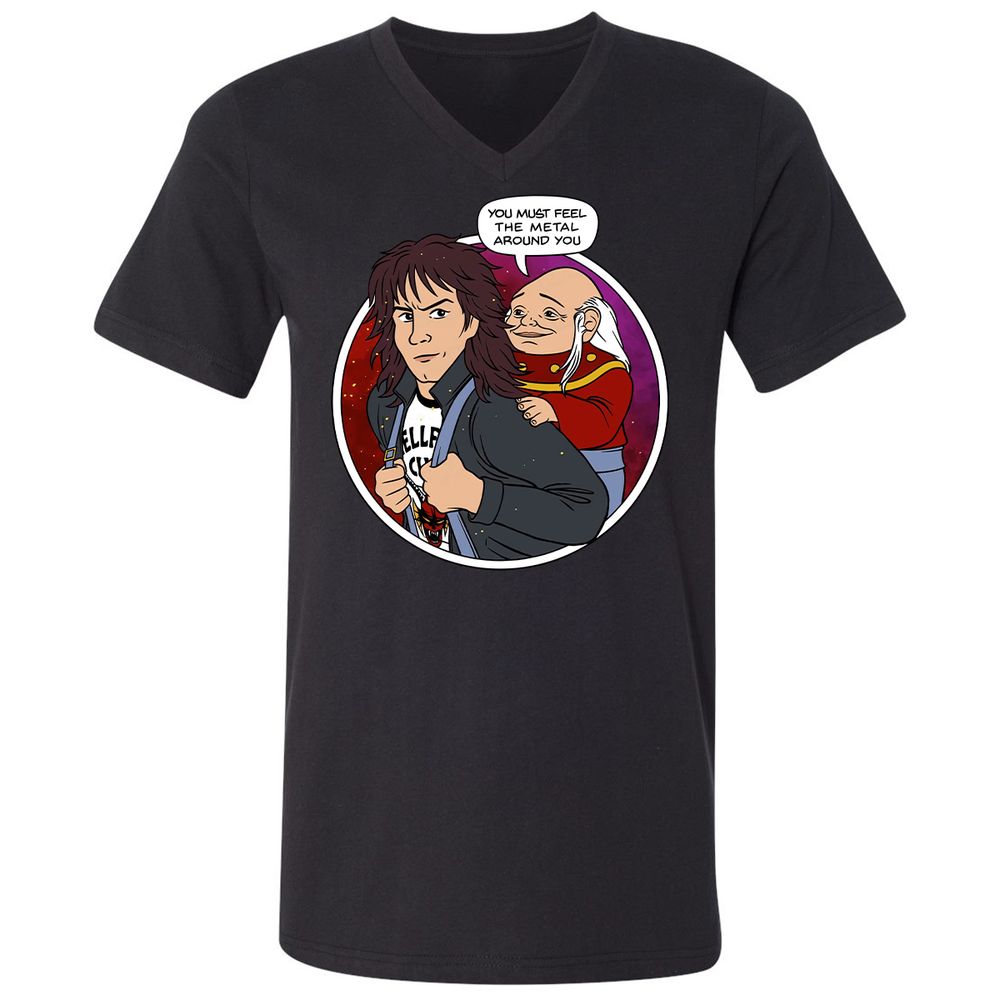 Unisex V-Neck T-Shirt - ZWSC5BEV - Black - 1