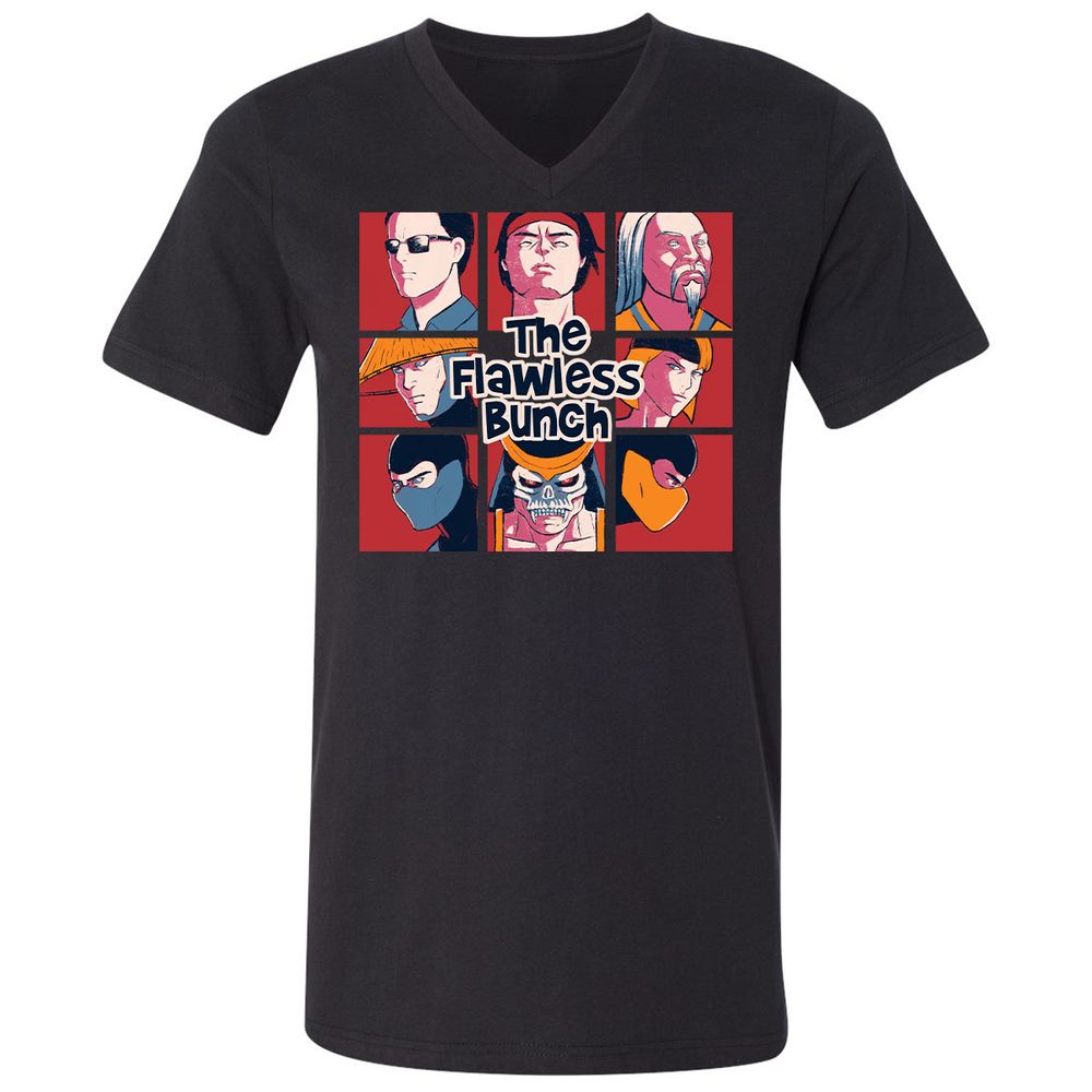 Unisex V-Neck T-Shirt - JENX9XF2 - Black - 1