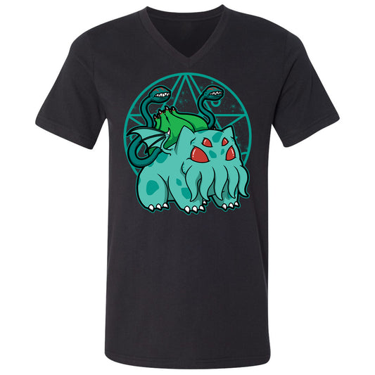 Unisex V-Neck T-Shirt - ZUWGGR9Q - Black - 1