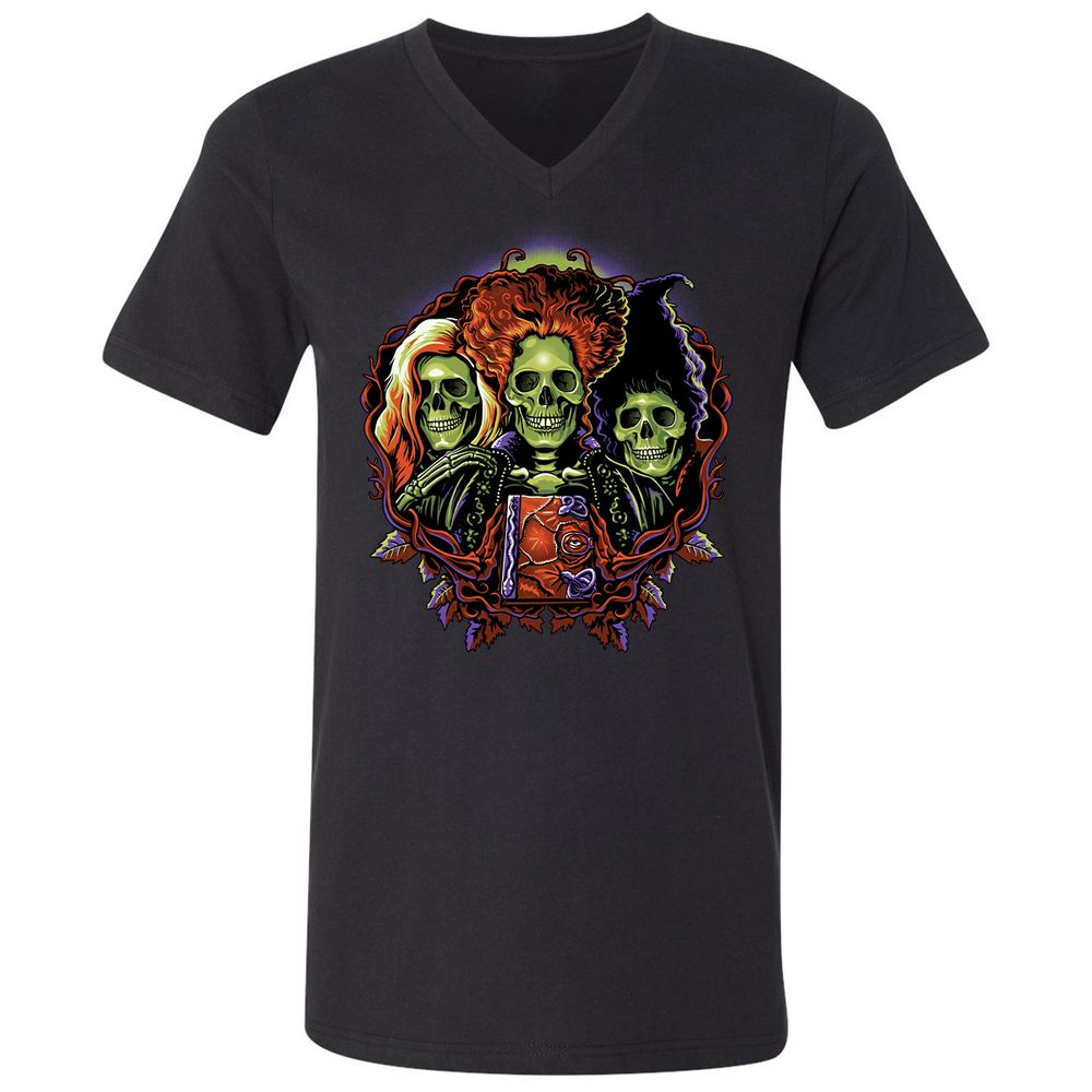 Unisex V-Neck T-Shirt - Y1WQCEKD - Black - 1