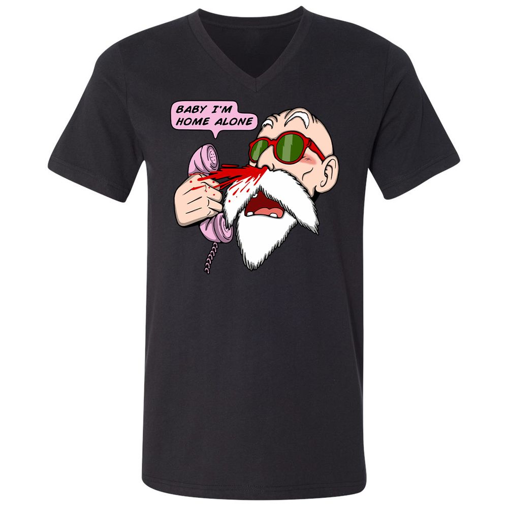 Unisex V-Neck T-Shirt - HH64NSM6 - Black - 1