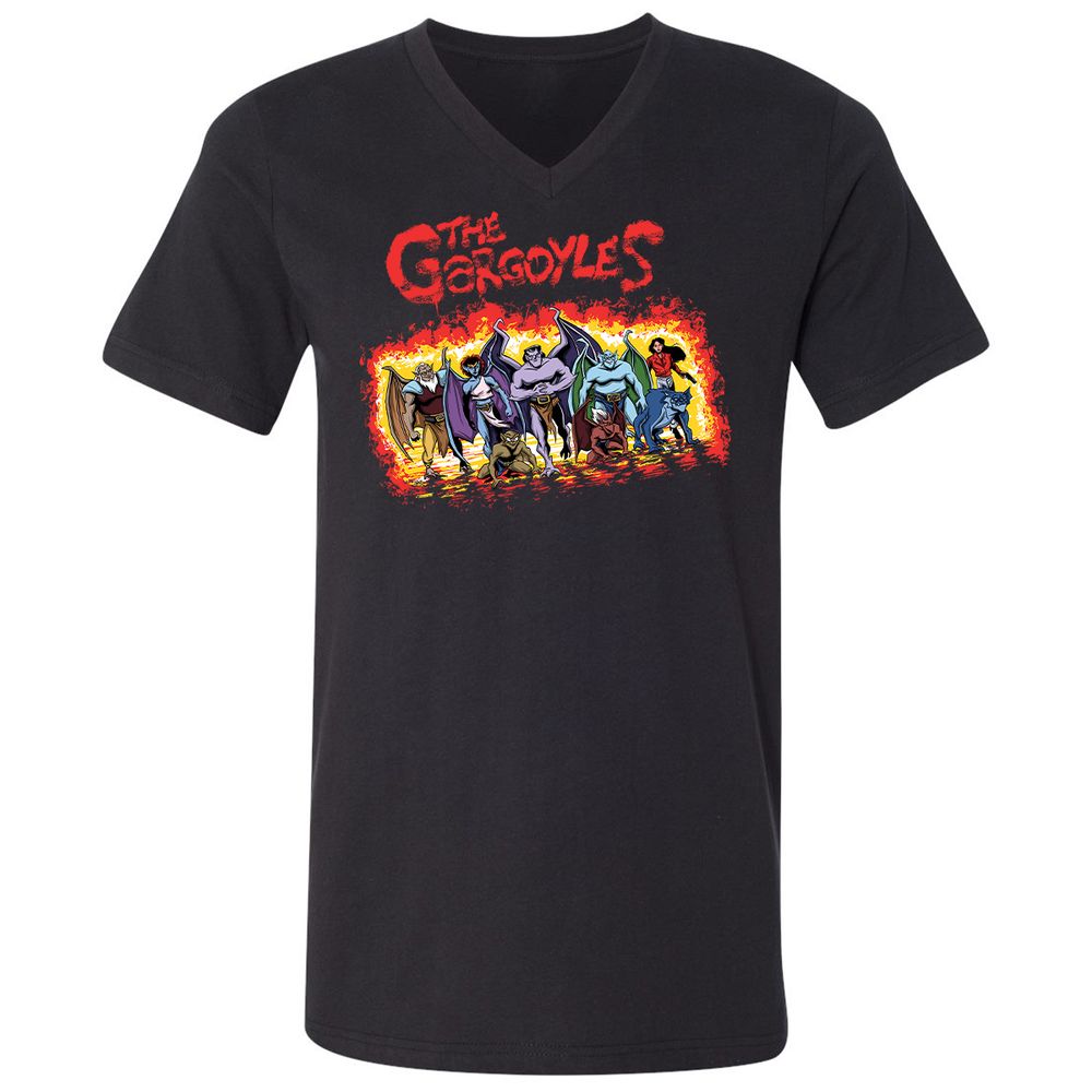 Unisex V-Neck T-Shirt - MF1J2WV2 - Black - 1