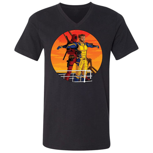 Unisex V-Neck T-Shirt - 1J8ZB4R5 - Black - 1