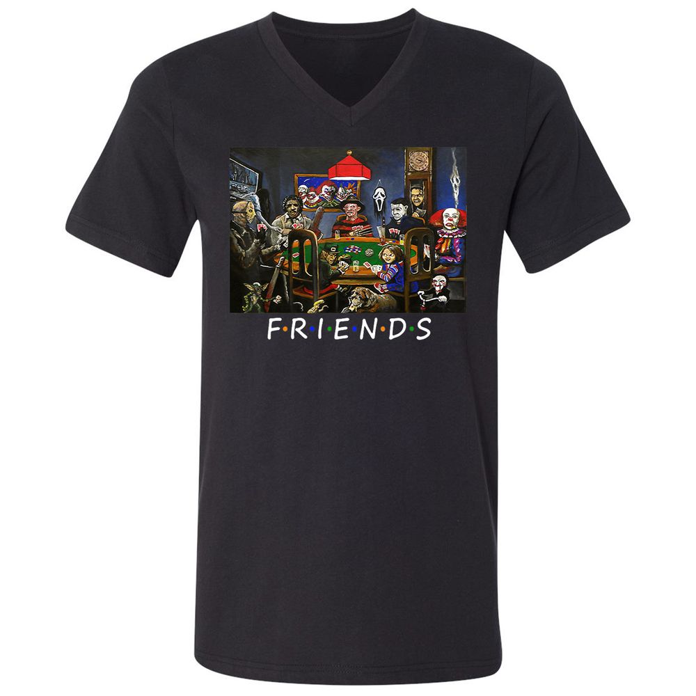 Unisex V-Neck T-Shirt - VBZREE1P - Black - 1