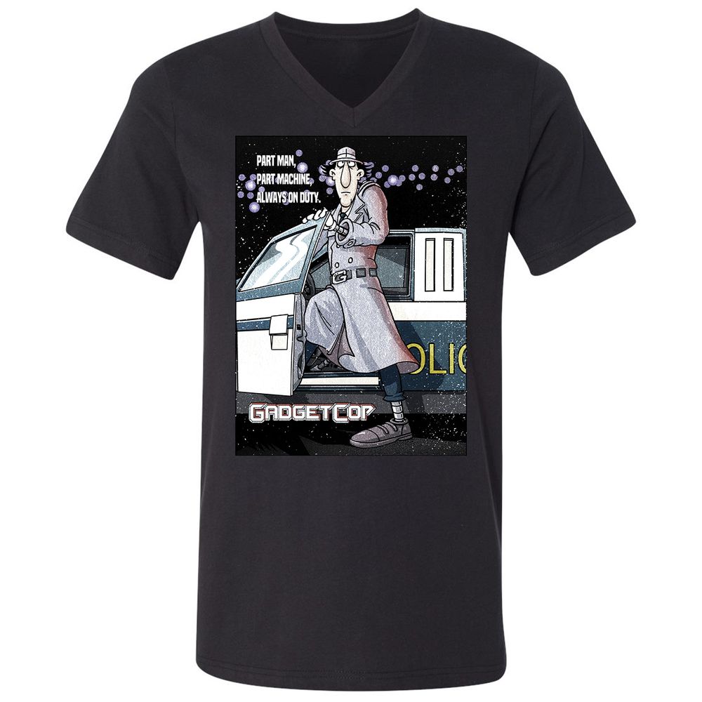 Unisex V-Neck T-Shirt - EZ5QH26A - Black - 1