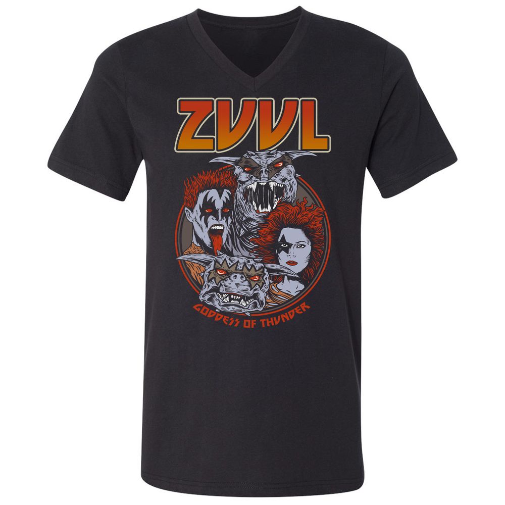 Unisex V-Neck T-Shirt - 3SGQC2ER - Black - 1
