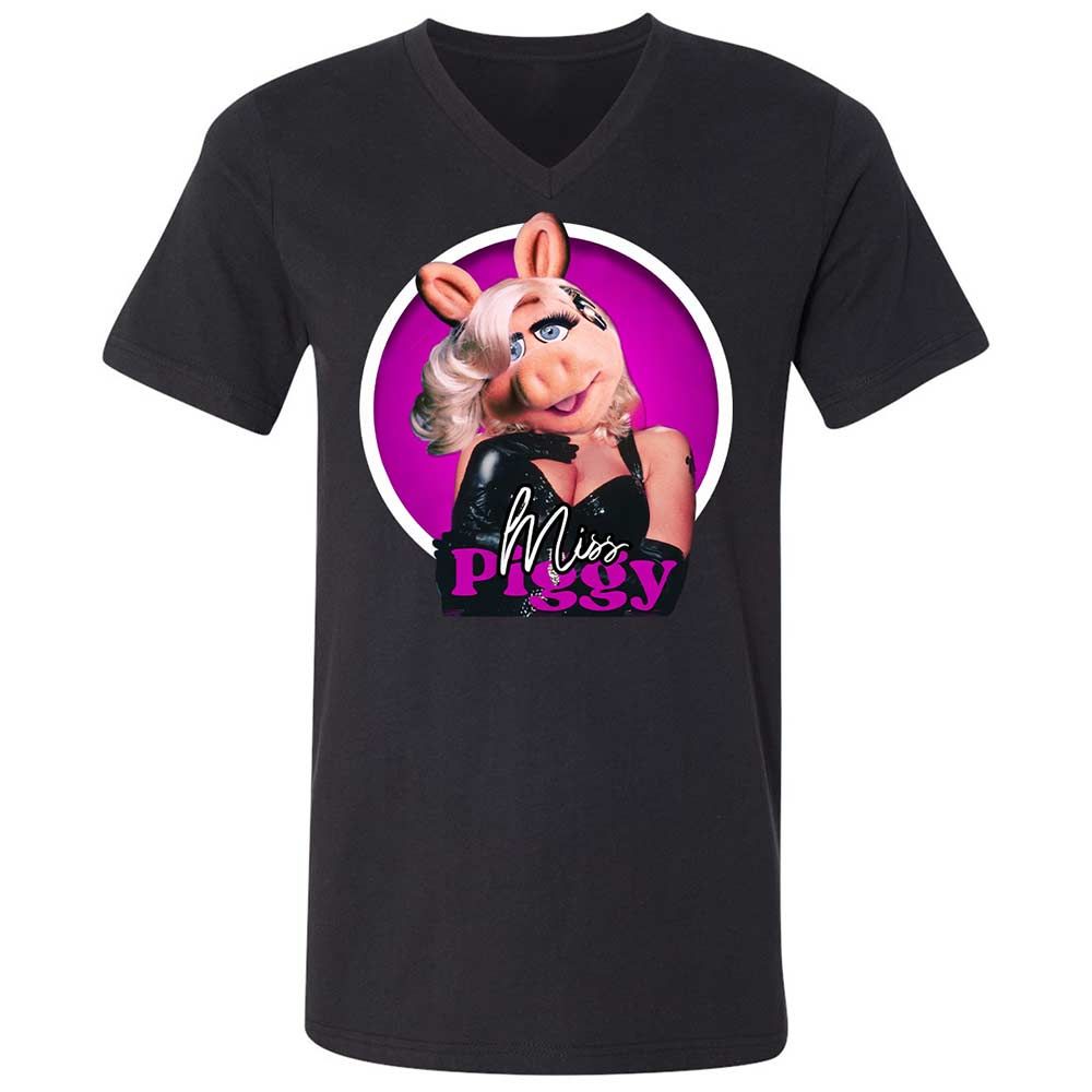 Unisex V-Neck T-Shirt - 8G4XCMEK - Black - 1