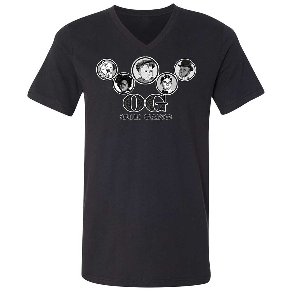 Unisex V-Neck T-Shirt - ZN5L1U2Q - Black - 1