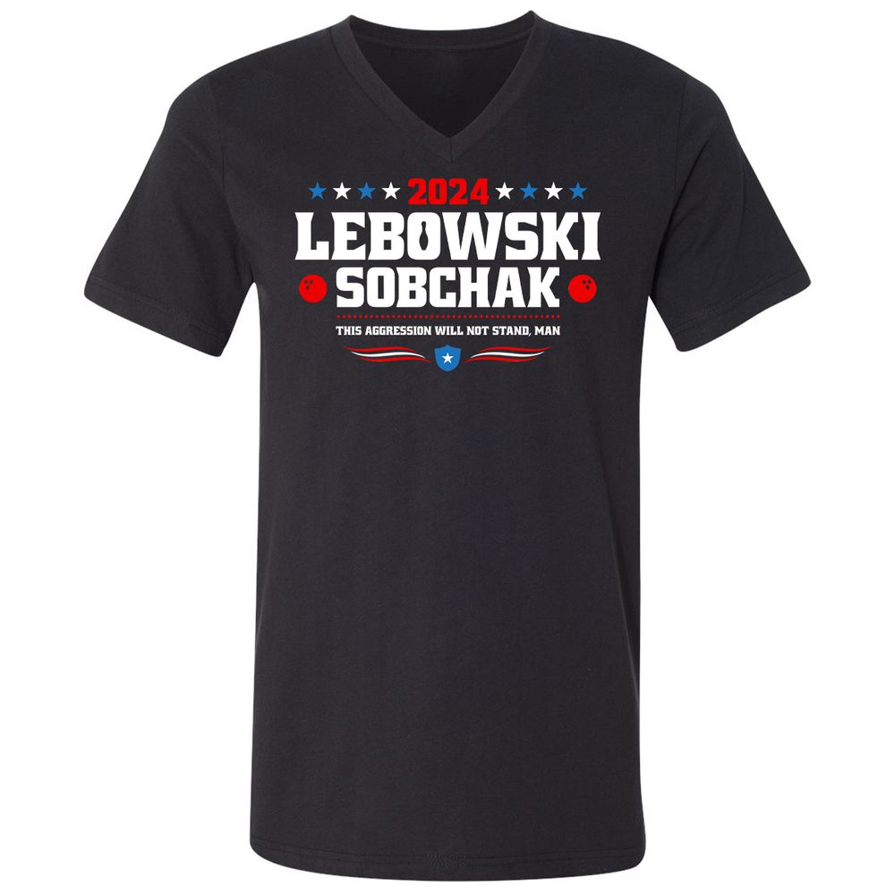 Unisex V-Neck T-Shirt - 6C97EU7V - Black - 1