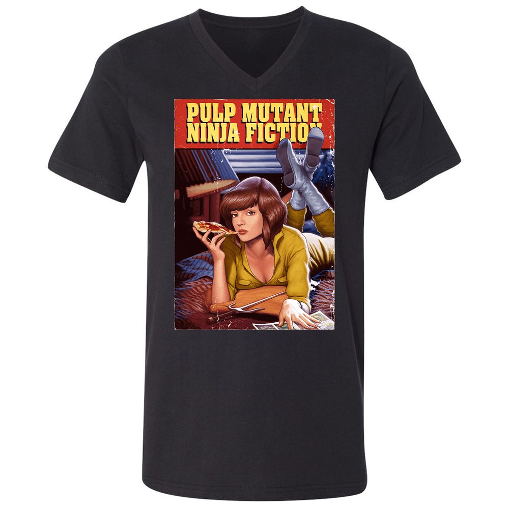 Unisex V-Neck T-Shirt - T3YBCC1N - Black - 1