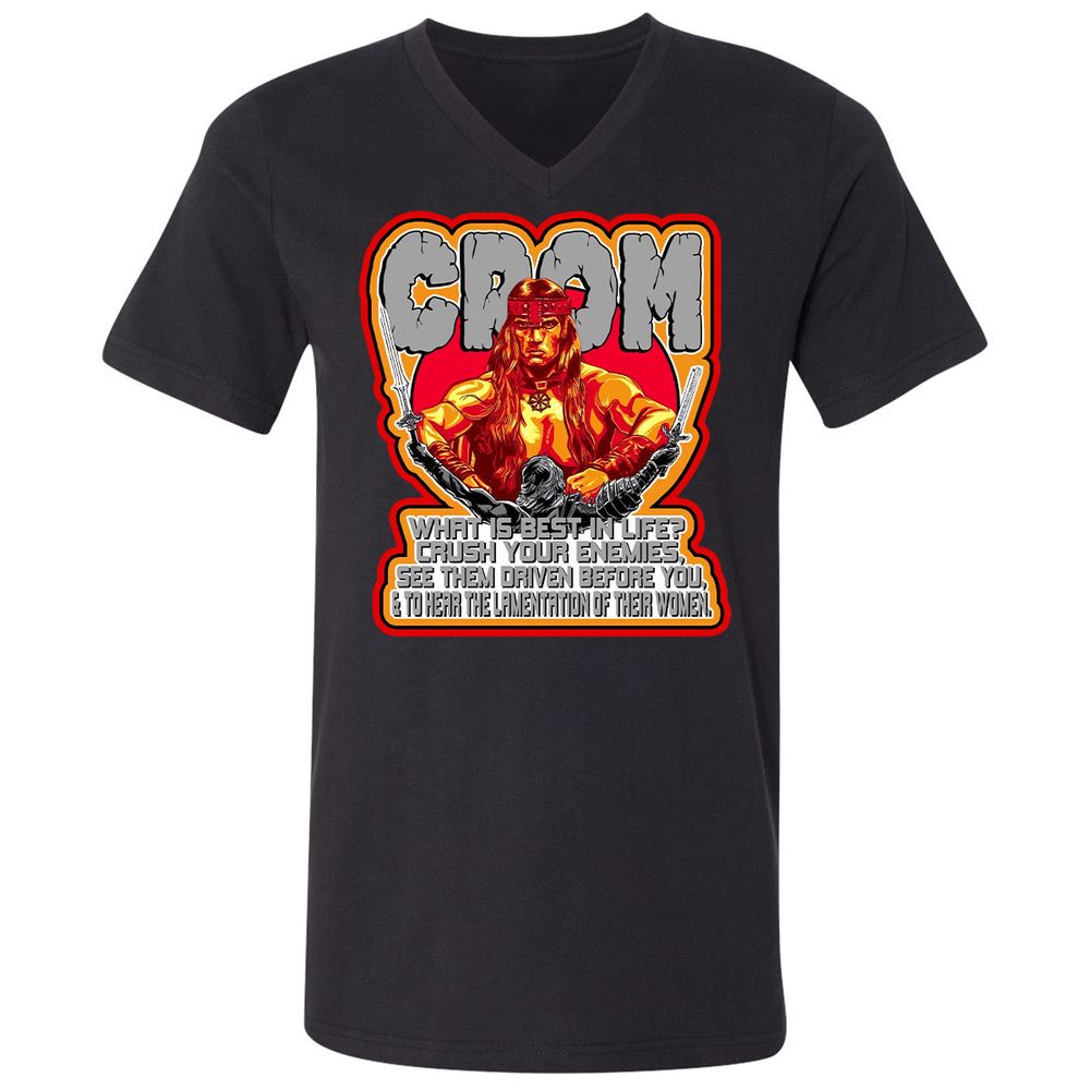 Unisex V-Neck T-Shirt - G2HUM18G - Black - 1